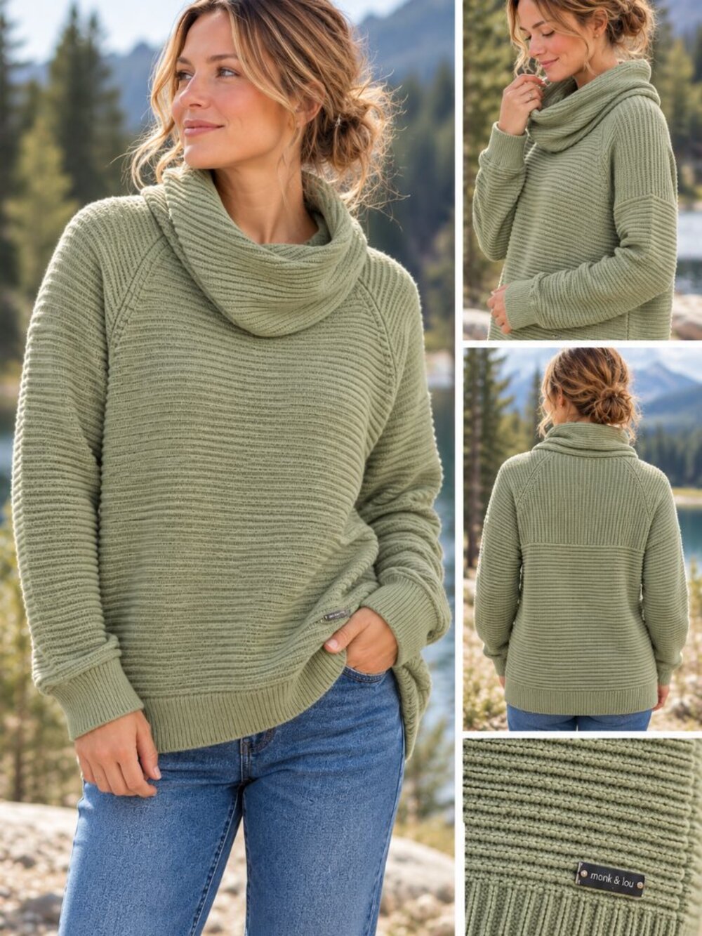 Monk & Lou sweater in light green size S